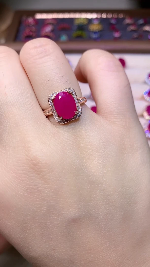 【闪购商品】红宝石戒指银S925镶嵌0000