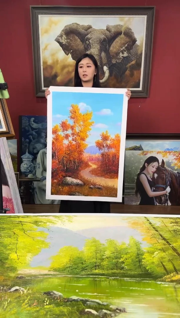 油画【63号】约90*60cm丨朝鲜原创纯手绘孤品油画丨顺丰包邮