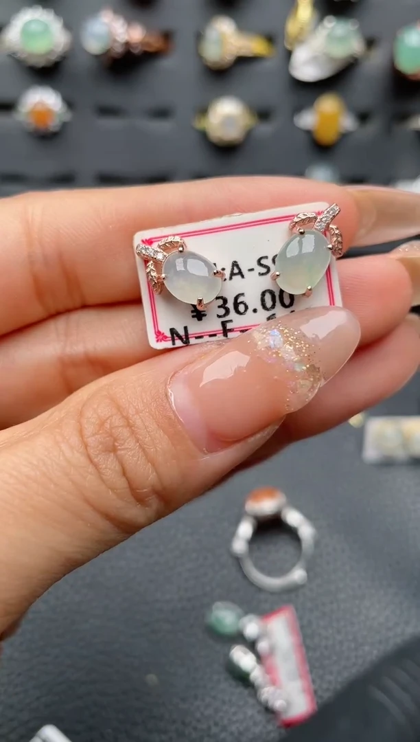 【闪购商品】翡翠戒指银S925镶嵌1111111111  62