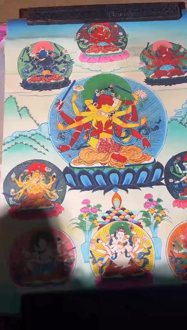 卷轴画卷轴画帅帅唐卡tk