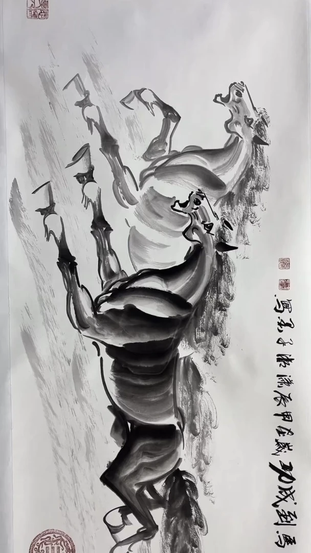 【闪购商品】绘画邓志标骏马系列5