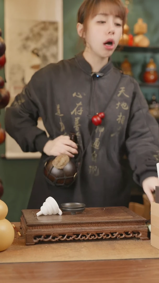 【闪购商品】53号精品天然大漆工艺防渗内胆酒葫芦~