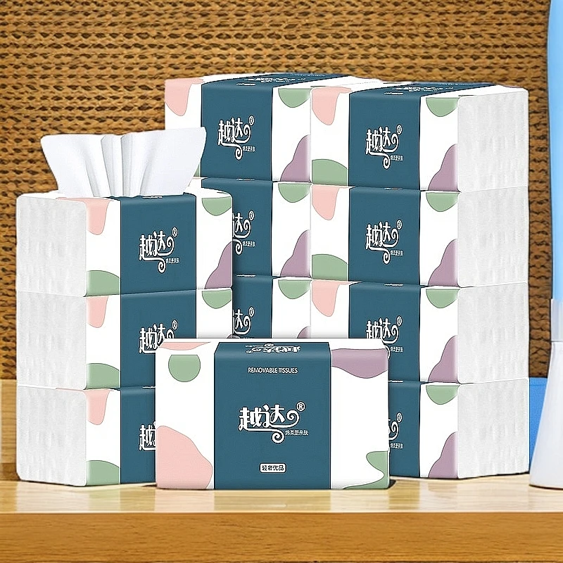 5包大规格家用抽纸批发餐巾纸可湿抽取式卫生纸学生纸巾