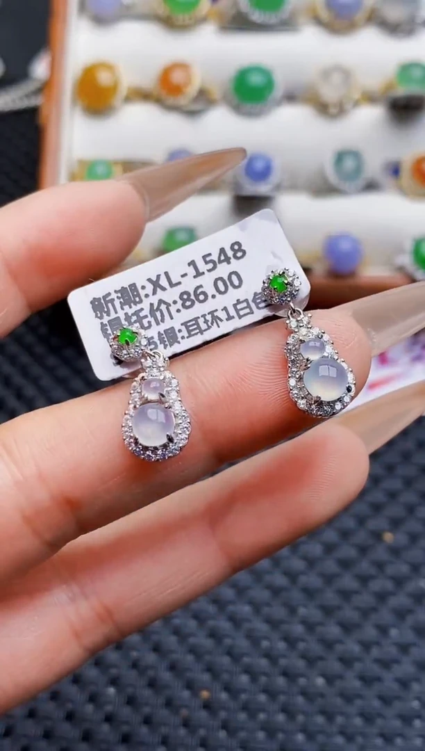 银S925镶嵌戒指翡翠2435