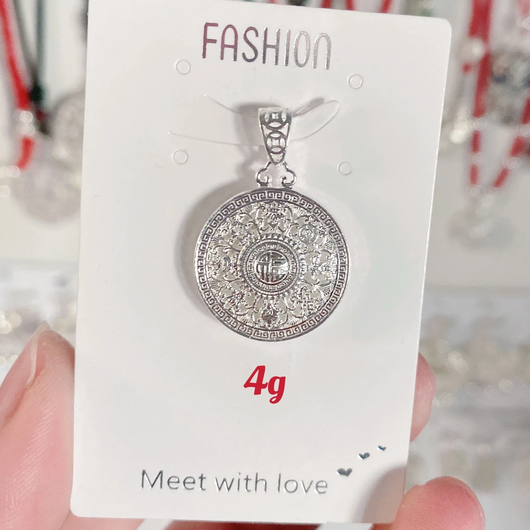吊坠足银 足银999八宝罗盘 约4克