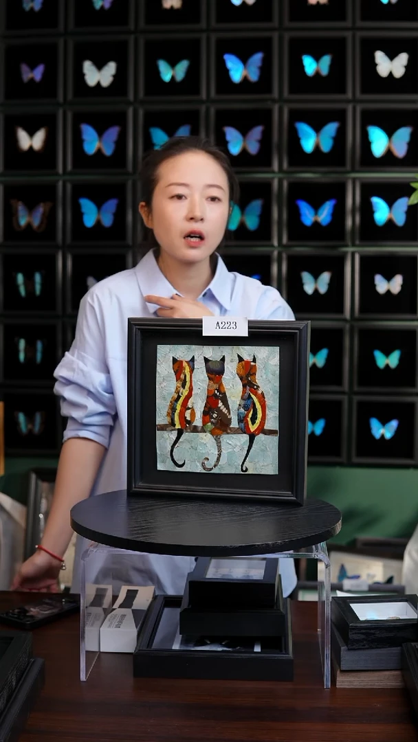 蝴蝶翅膀蝶翅画竞拍A223