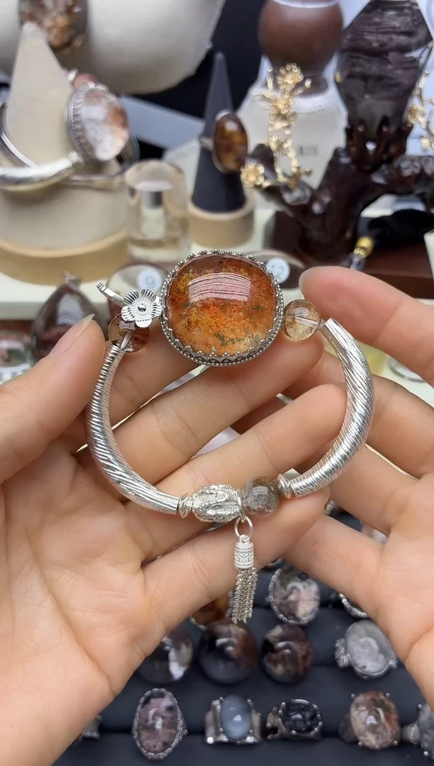 银S925镶嵌珠宝半成品水晶果***果水晶水晶