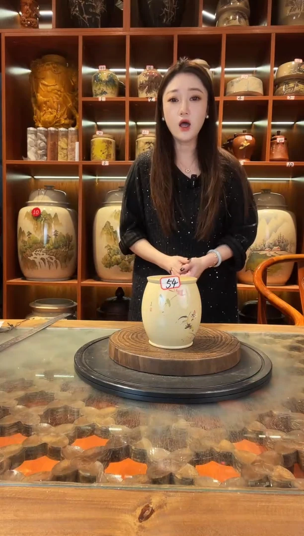 罐李旭泽作品白泥小茶罐@54
