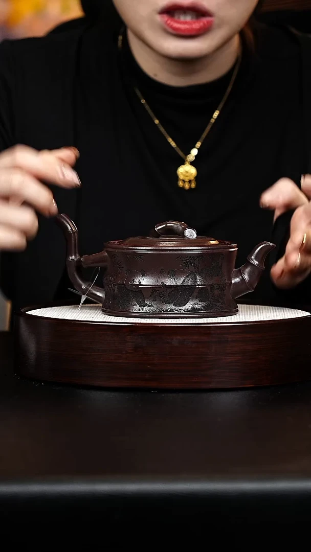 茶壶紫砂竹段壶