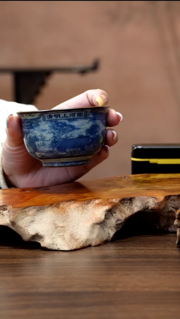 景德镇高温瓷清明上河图炉式杯