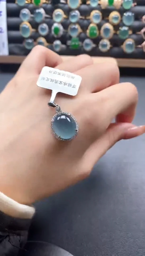 银S925镶嵌戒指翡翠5111