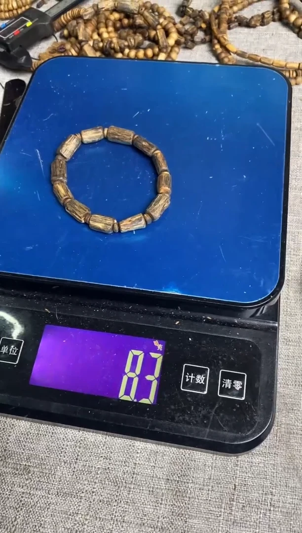 沉香手串随型树心油桶珠单圈手串多样性发一