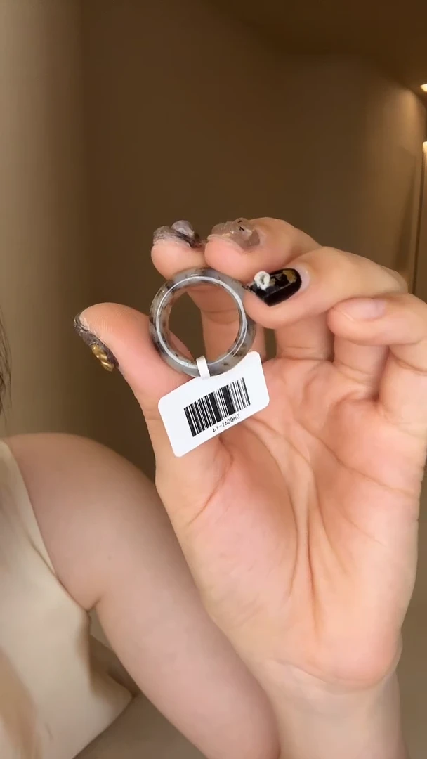 和田玉戒指未镶嵌14码牛奶草花多样性发其一