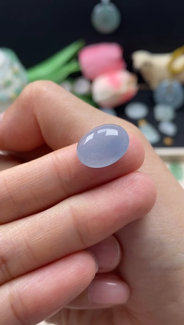 【闪购商品】翡翠颈饰未镶嵌翡翠紫色蛋面