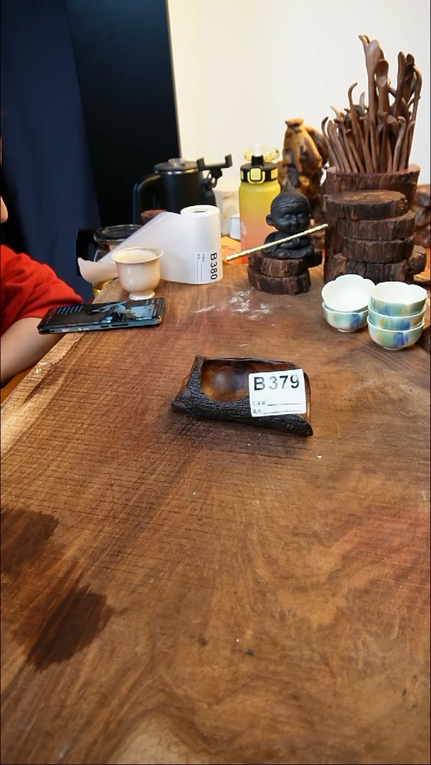 B379鹰瞳手作硬木工艺茶则
