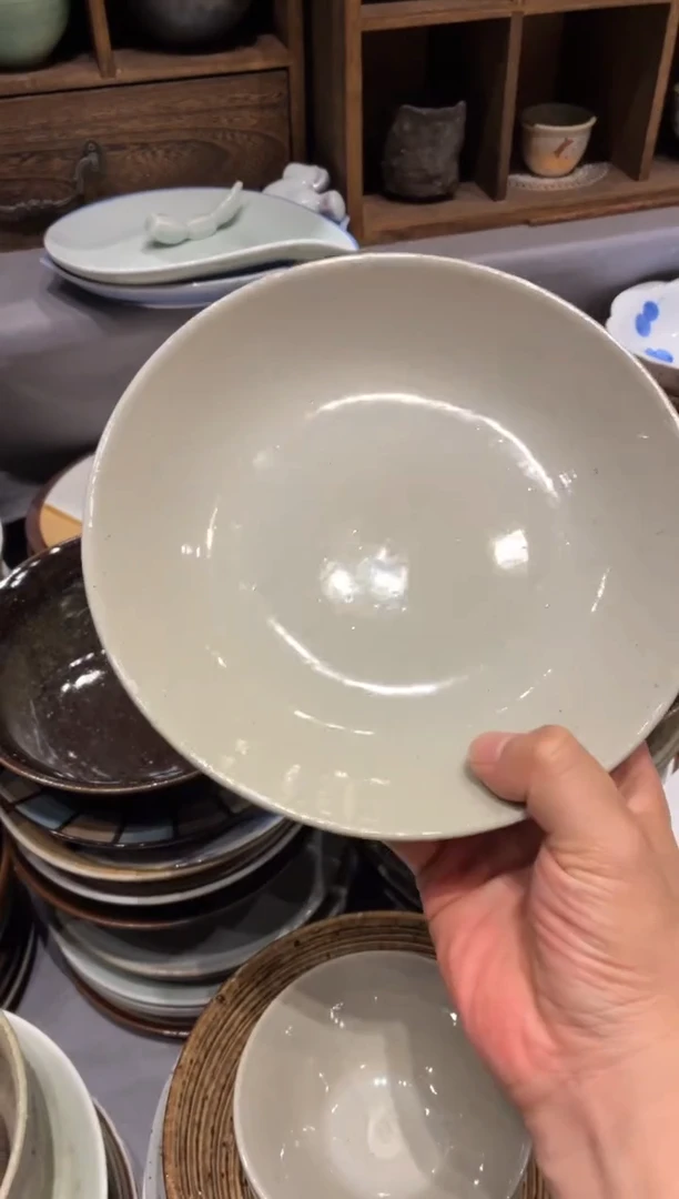 瓷片丽135灰色锅盘1个