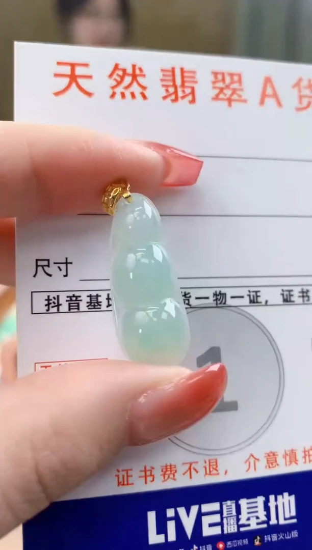 颈饰未镶嵌翡翠 天然A货翡翠挂件