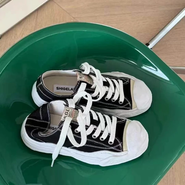 诗歌兰春款百搭休闲鞋帆布鞋板鞋潮