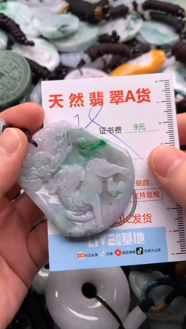 翡翠未镶嵌吊坠(不含链)1