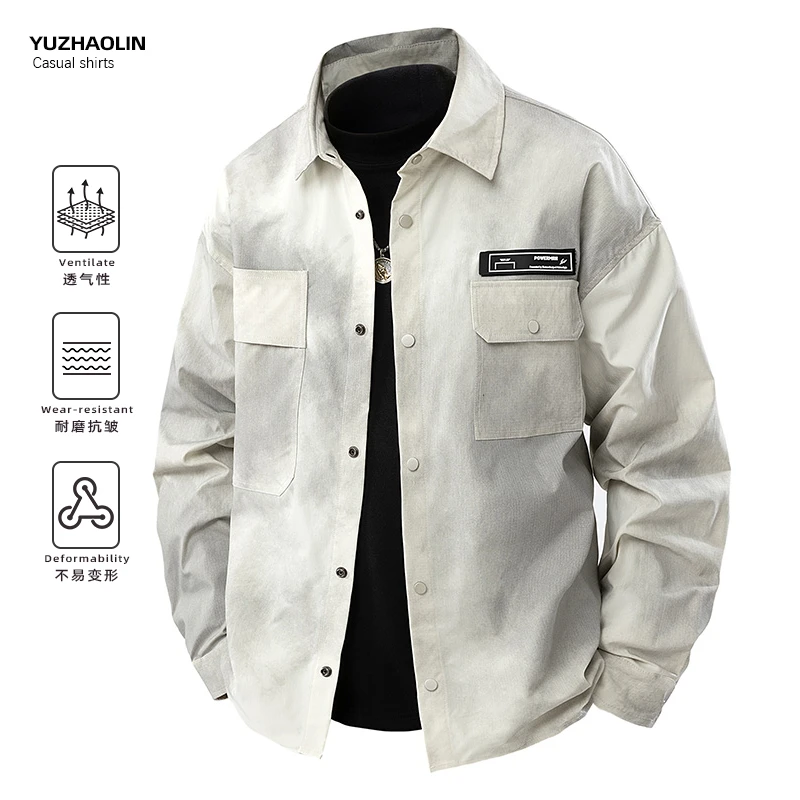 男士新款休闲夹克宽松舒适版型简约设计美式潮流高街百搭时尚外套