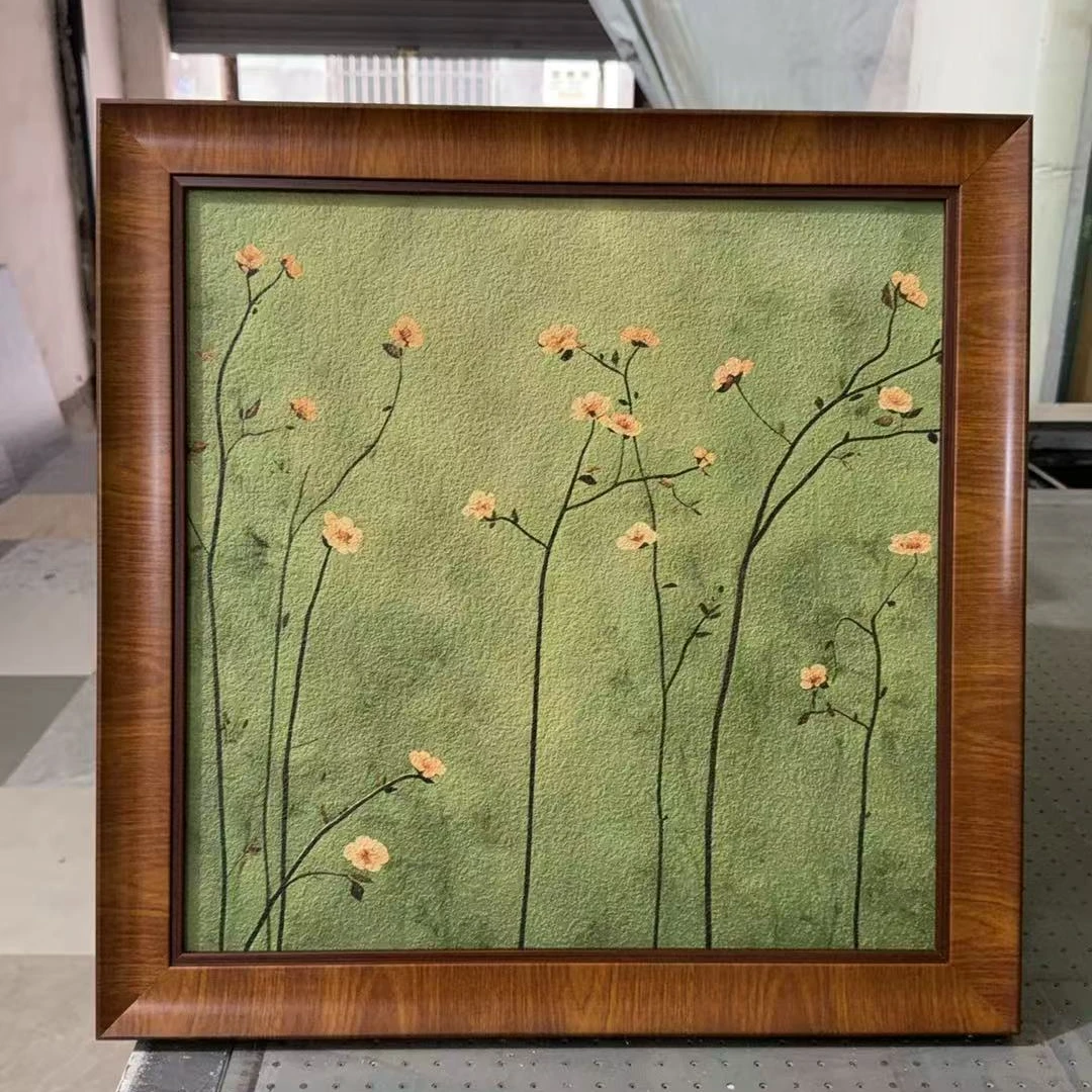 绿色风景法式风客厅装饰画小众艺术复古餐厅卧室挂画6060