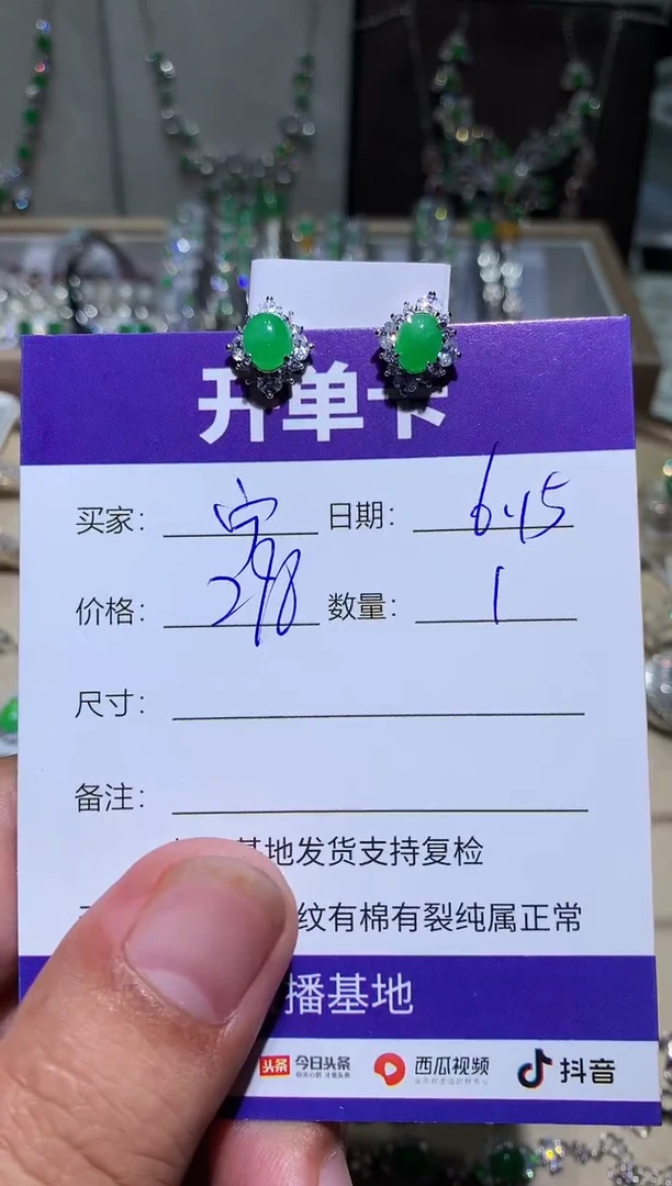 翡翠未镶嵌耳饰宁***～向 宁静致远～ 商品类目