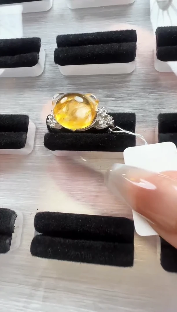 【闪购商品】水晶戒指银S925镶嵌发一（019）