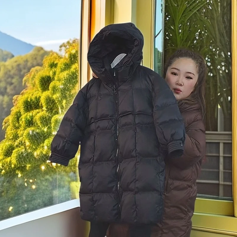 501005 韩版2025儿童男童女童休闲舒适时尚洋气百搭羽绒服