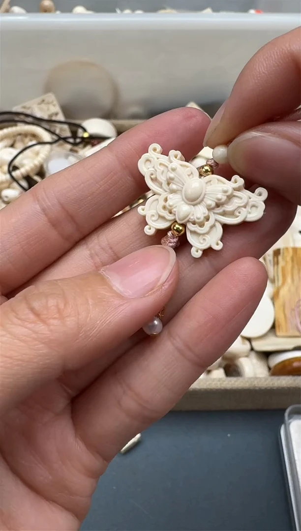 猛犸象牙手串/手链/手镯098天然猛犸牙瑕疵品 支持鉴定假一罚十