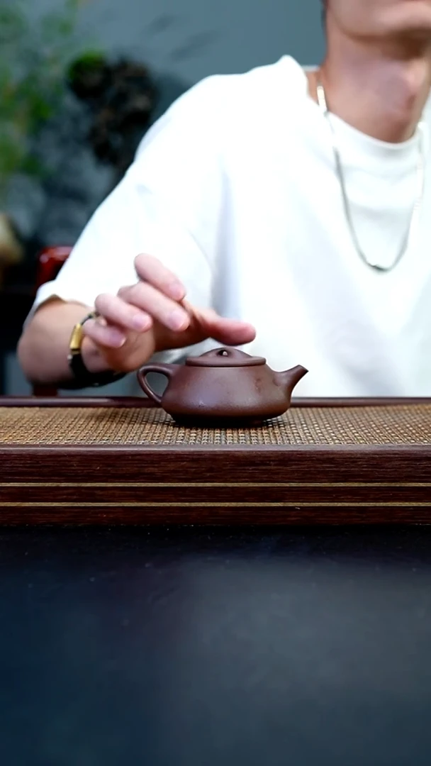 茶壶紫砂老紫泥小满瓢