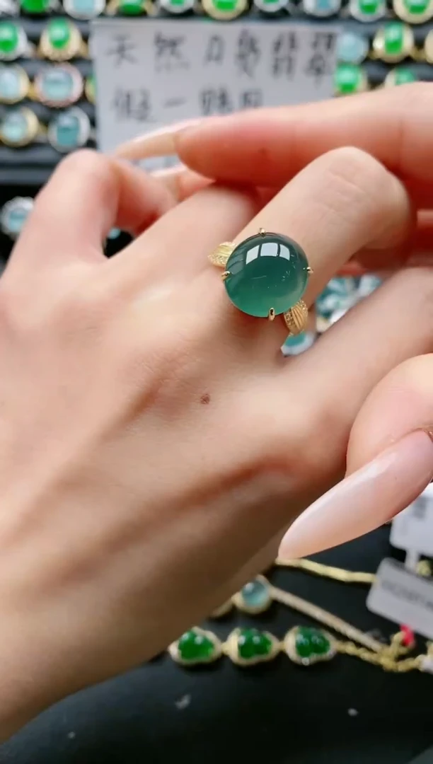 【闪购商品】翡翠戒指银S925镶嵌111111