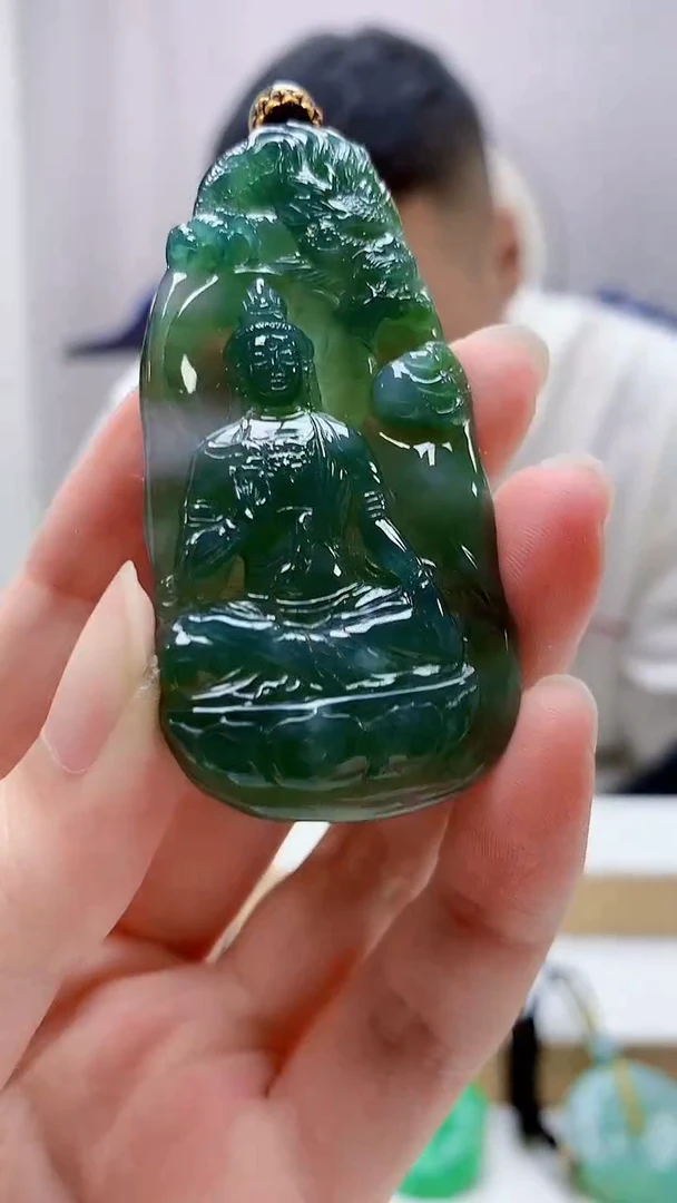 未镶嵌定制翡翠4898zm-毛货挂件212