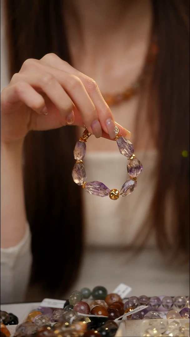 合金手链水晶紫超七