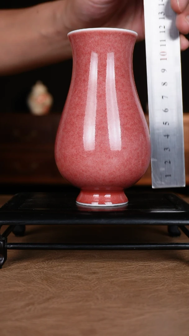 瓶豇豆红景德镇纯手工陶瓷
