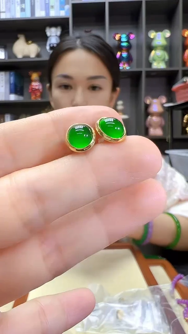 翡翠14K金镶嵌颈饰丹丹diy劲饰