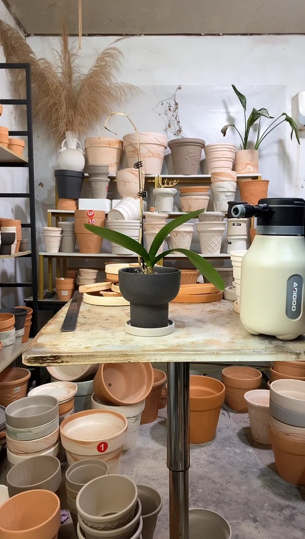 13*12黑陶火锅 2盆2托 灰陶托盘