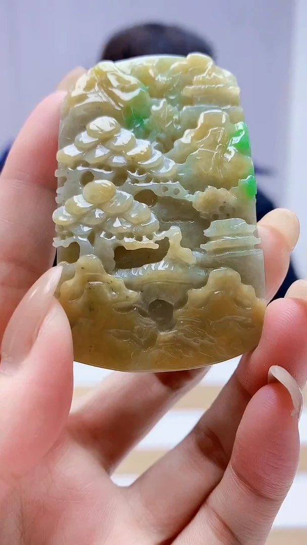 未镶嵌定制翡翠4868MM-毛货挂件50