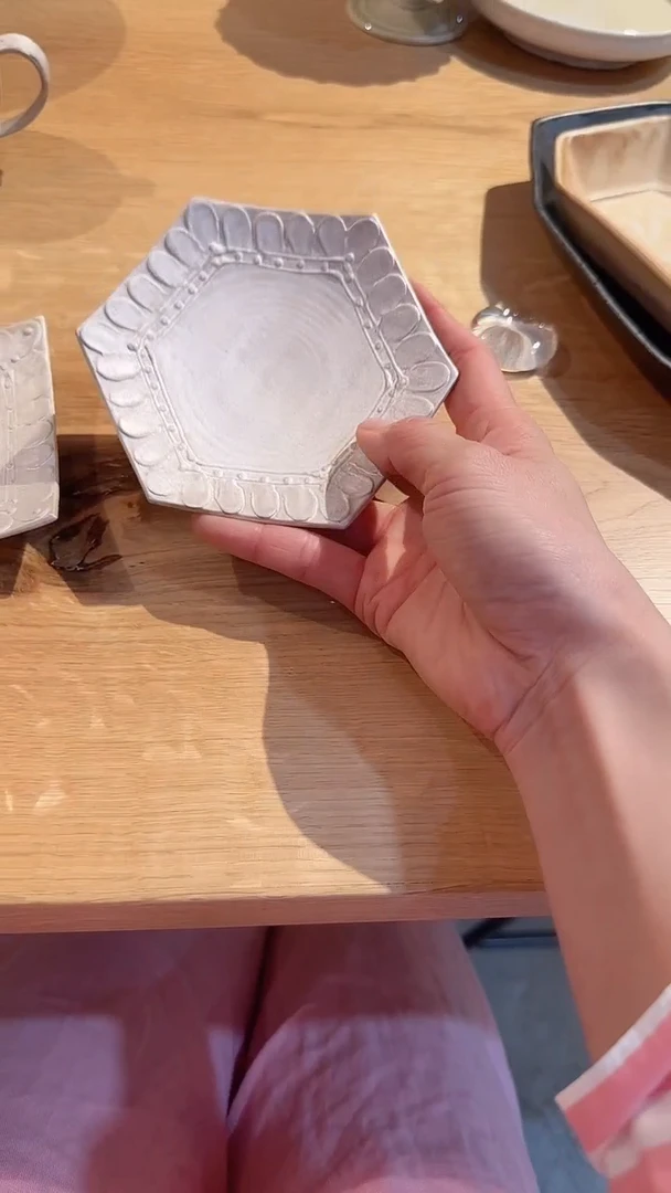 【闪购商品】盘【预售】野田六角小花碟*1个