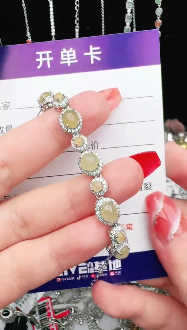 翡翠戒指银S925镶嵌1111