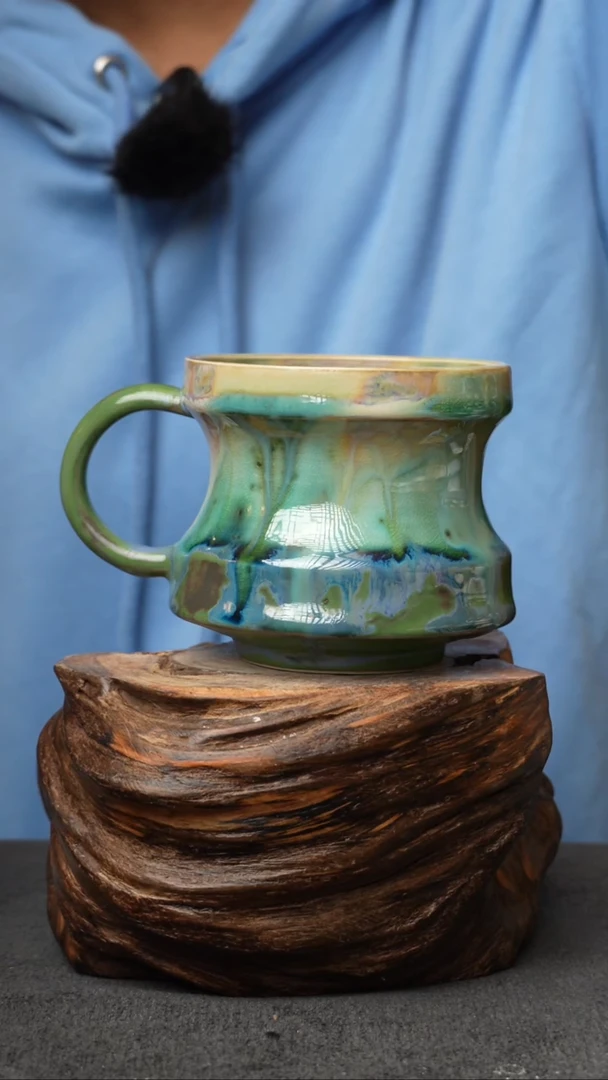 杯子陶瓷景德镇手工手创杯子 带冰裂纹