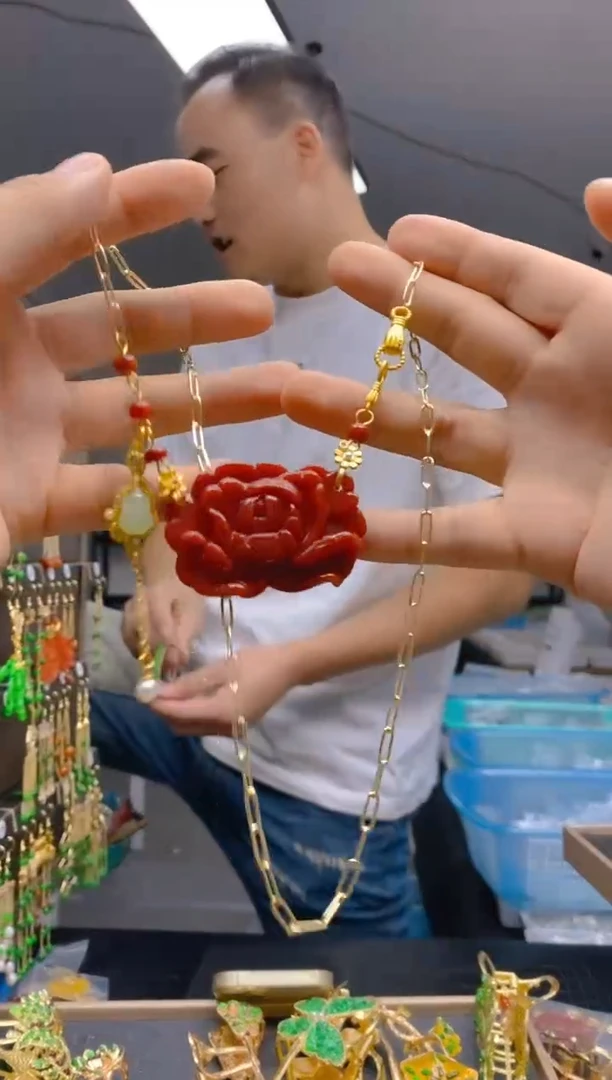 【闪购商品】翡翠耳饰合金0322翡翠锁骨链