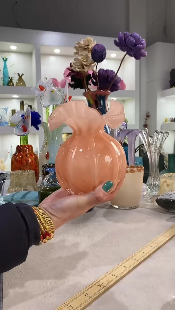 慕忆家手作琉璃花瓶微瑕
