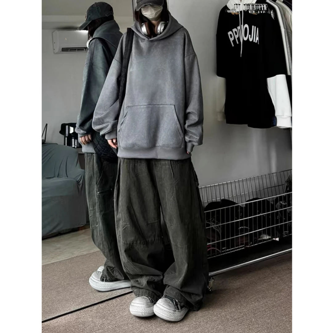 L10-25-DM01【精品高克重】秋季青少年港风潮流休闲卫衣仿麂皮绒