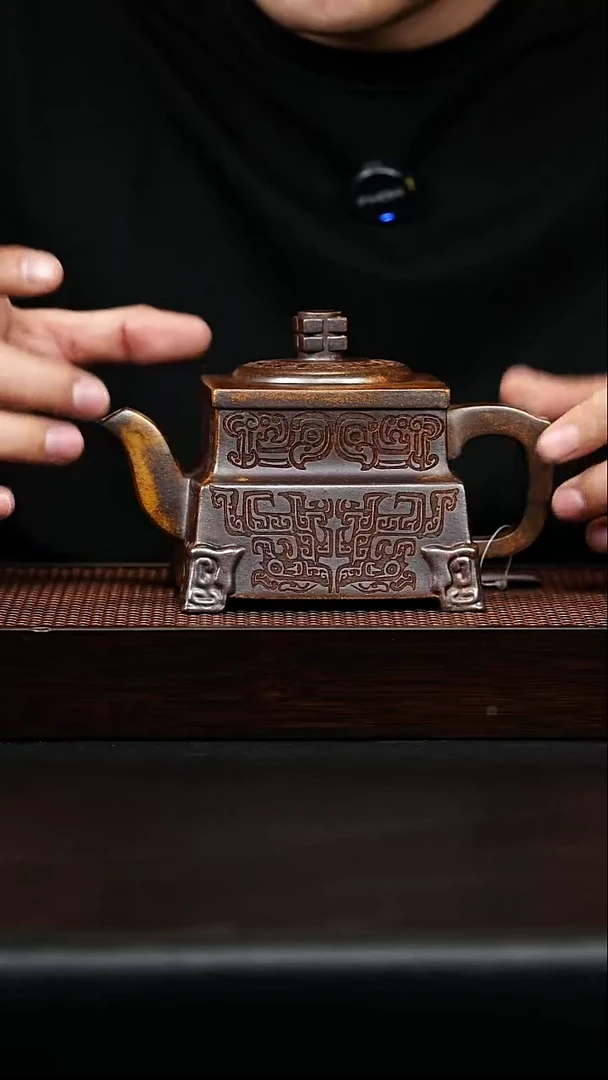 茶壶紫砂宜兴紫砂 威震八方 龙骨金砂 陈红