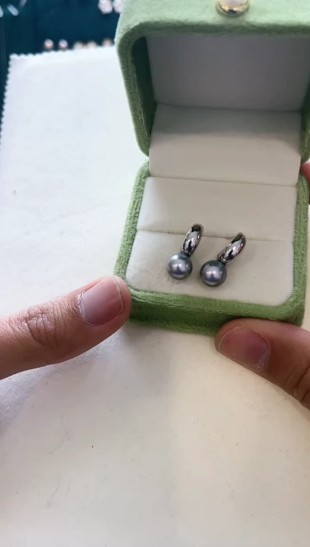 【闪购商品】海水珍珠耳饰银S925镶嵌真多麻耳扣