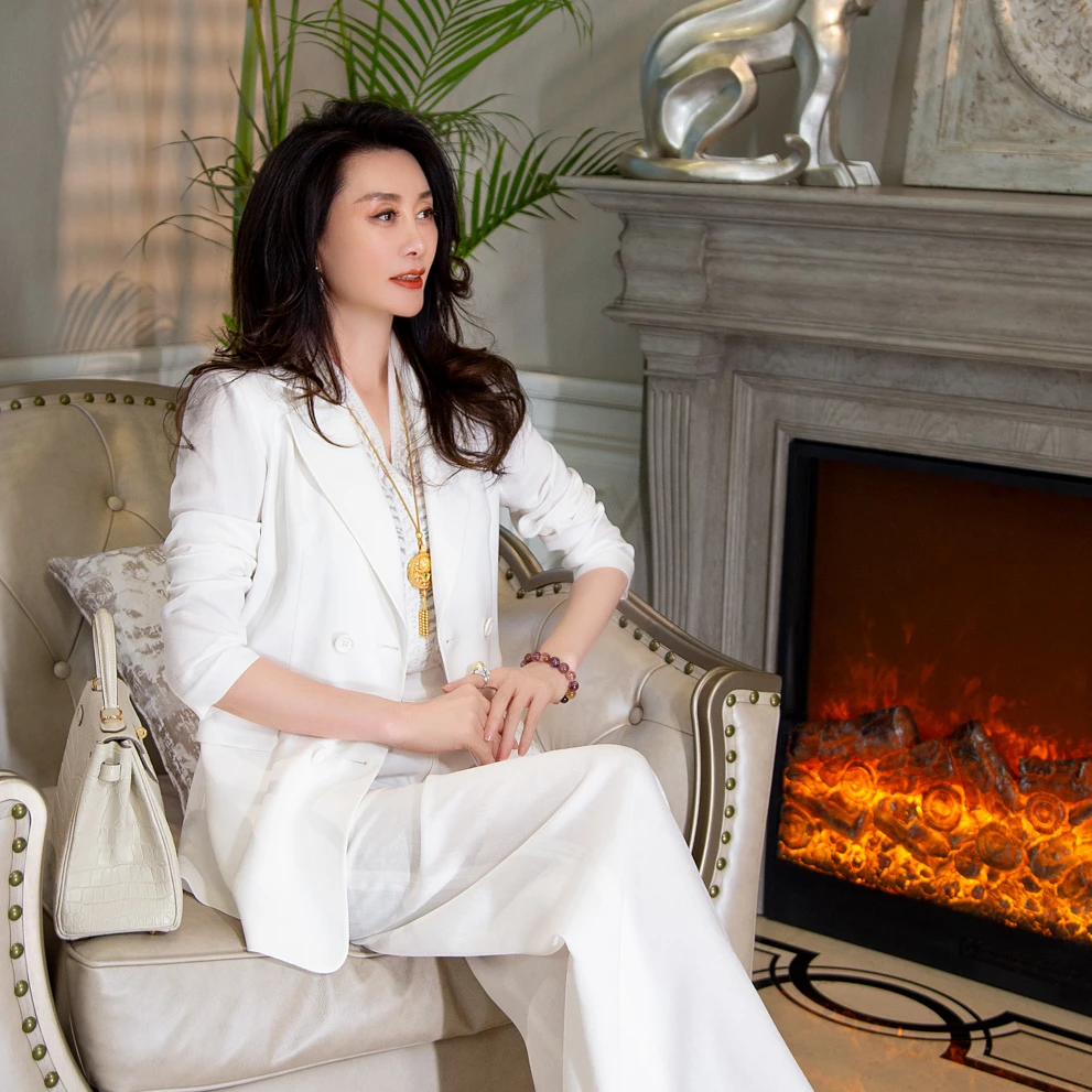 EDFNOT/杨红霞汝意FS度假风醋酸麻外套/FS-F23039