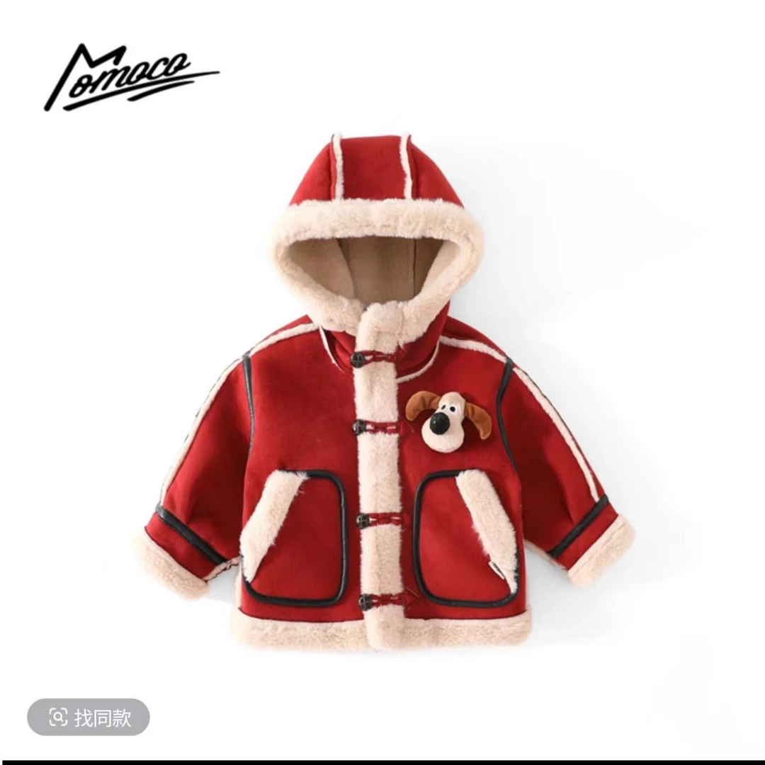 MOMOCO冬季新款女童公仔连帽外套75430108017