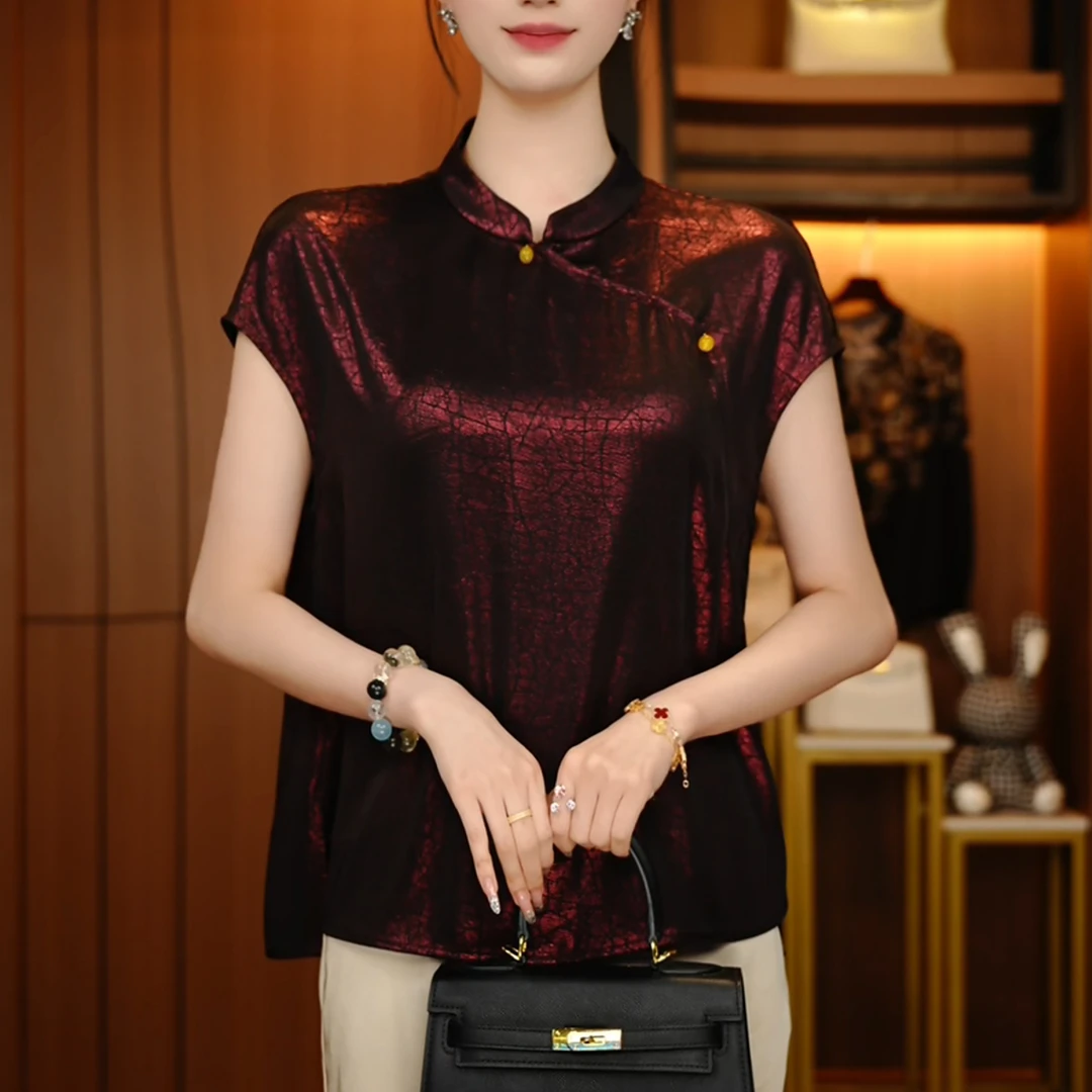 D250611- 深圳新中式上衣夏季国风百搭休闲气质女小衫