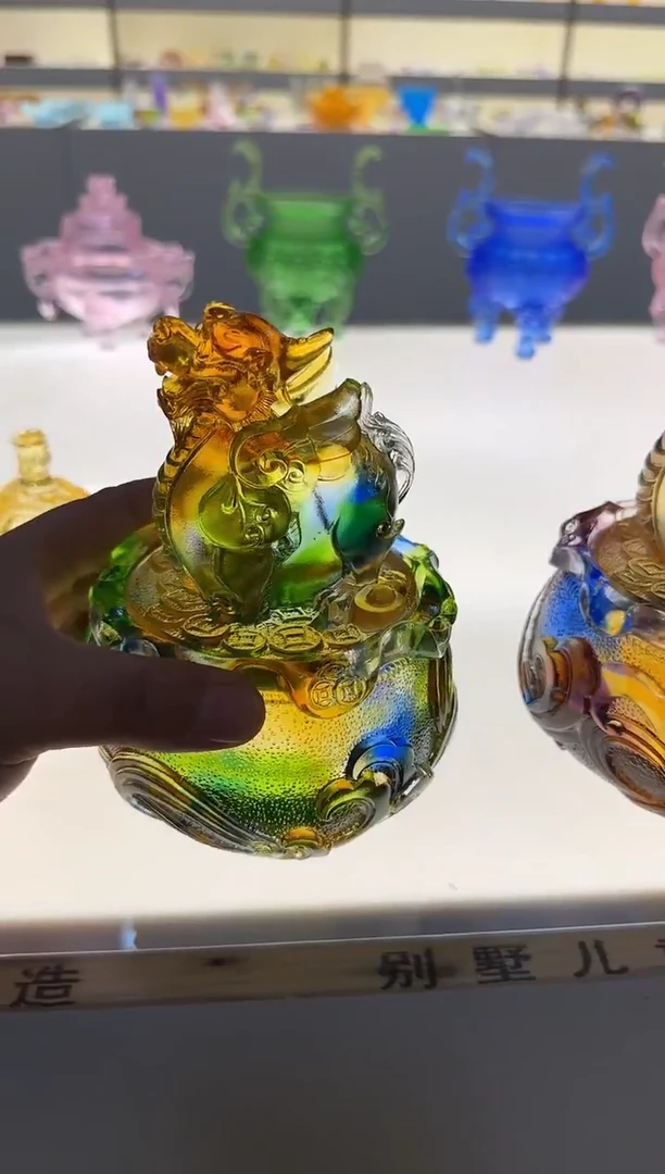 手工艺品琉璃貔貅香炉