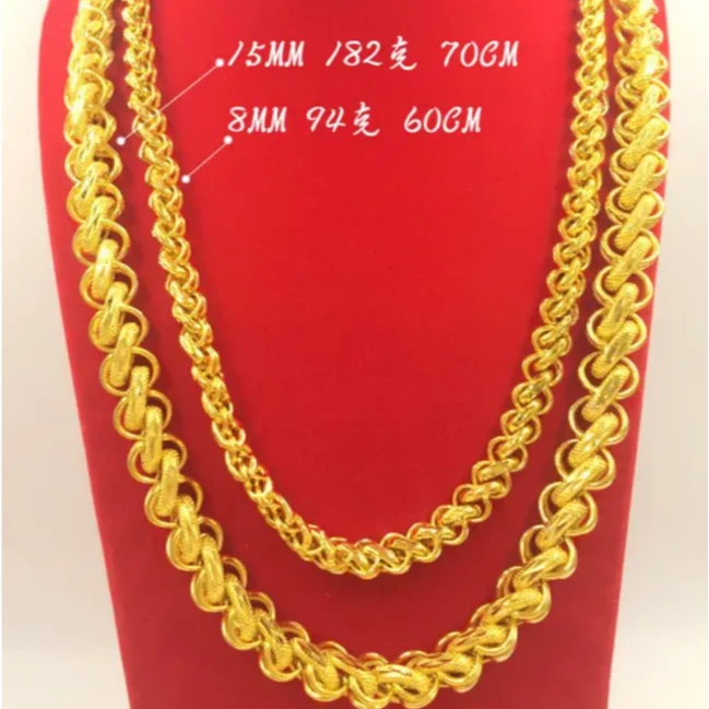 合金项链 合金材质【泰链】时尚霸气素款潮流潮男扁平经典空心